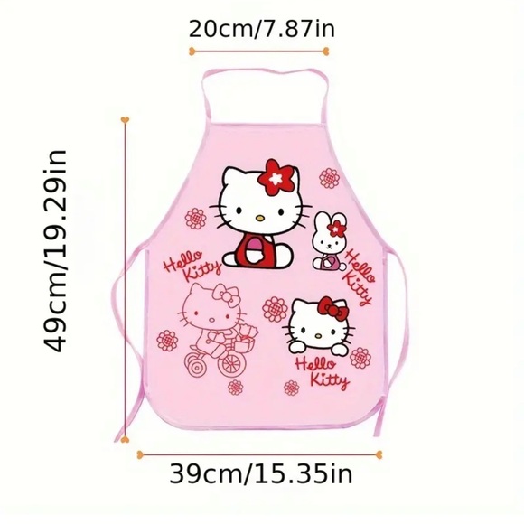 NEW Sanrio Hello Kitty Apron - Sleeveless Bib for Home Use & Crafts |Waterproof - Picture 3 of 6